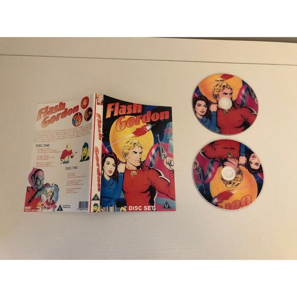 Flash Gordon DVD 2 Disc Set Vintage Rare Animated 5712501371210 No Case - Picture 1 of 5
